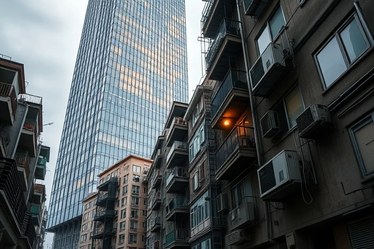 Illustration related to the shadows of housing insecurity and the paradox of policy in the South Korean real estate market